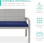 Best Choice Products Outdoor Bench 2-Person Wicker Garden Patio Benches Seating - Image 5