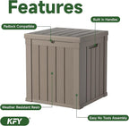 50 gallon deck box, All-weather resin material outdoorstorage box easy to - Image 3