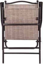 Giantex Set of 2 Patio Folding Chairs, Outdoor Patio Dining Chairs w/Armrest - Image 7