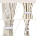 Hion Magnetic Curtain Tiebacks White 2pcs, Curtain Tiebacks Buckles Holdbacks - Image 7