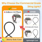 Mlambert 3 Color Outdoor LED Dimmable String Lights - Image 4