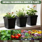 BTPLASTIK Square Nursery Pots 5.5 Inch, Garden Flower Planters - Image 3