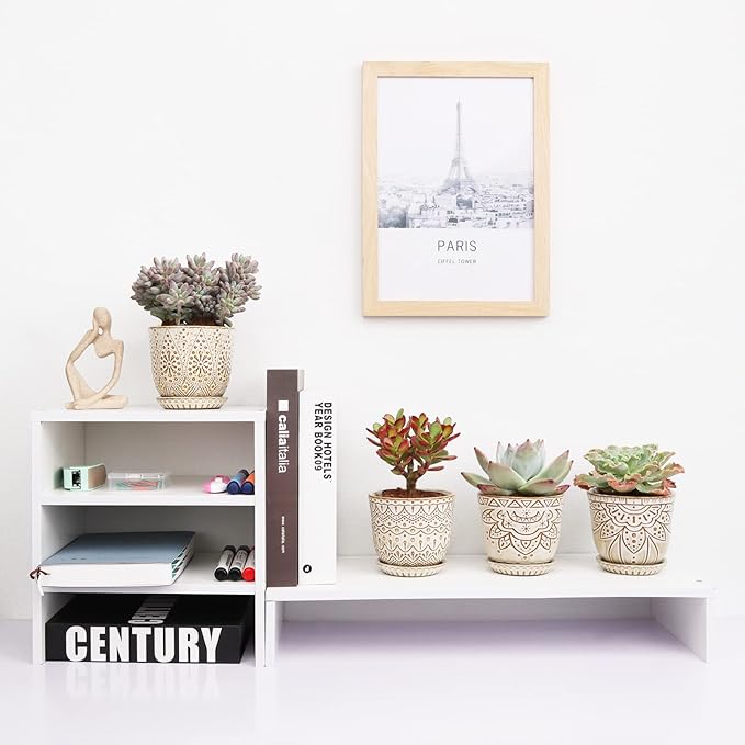 Gepege Succulent Pots, 4 Inch Small Indoor Ceramic Planter Pot - Image 6