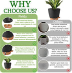2 Pack 8 Inch Pots for Plants Indoor, Plastic Self Watering Planters - Image 6