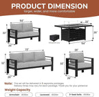 Solaste Aluminum Patio Furniture Set - Image 3