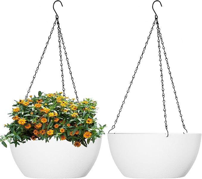 13 inch Large Hanging Planters Plant Pots by WSMKSZ