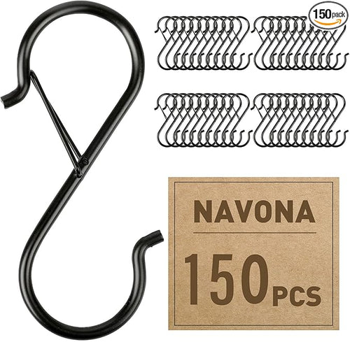150 Pcs S Hooks for Hanging Heavy Duty, 3.5-inch Heavy Duty Metal S Hook by Welcometobuy%EF%BC%81