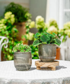 Melphoe Self Watering Pots for Indoor Plants Planter, 4.3 Inch 2 Pack Planters - Image 2