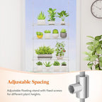 Lifewit 3-Tier Window Plant Shelves 15", Acrylic Adjustable Hanging Floating - Image 6