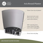 The HC Companies Aria Round Self-Watering Pot - Image 3