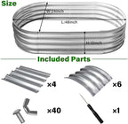 Galvanized Raised Garden Bed for Outdoor: 4X2X1ft Durable Metal Vegetable Plant - Image 6
