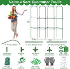 Cucumber Trellis for Raised Bed 51 x 50 Inch U-Shape Garden Trellis for - Image 5