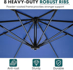 OLIXIS 9.7FT Offset Patio Umbrella - Image 4
