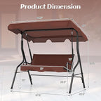 Tangkula 3 Person Porch Swing, Patio Swing - Image 6