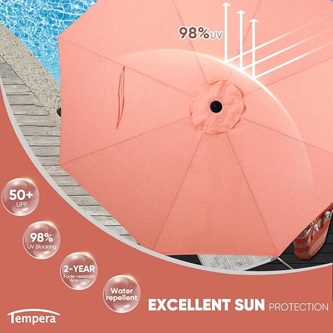 Tempera Patio Market Outdoor Table Umbrella - Image 3