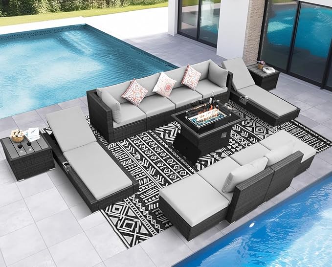 NICESOUL 13 Piece Outdoor Furniture by NICESOUL