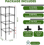 3 Pack Tomato Cages, Square Tomato Plant Stakes Support Cages Trellis - Image 7