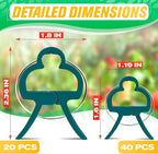 Tomato Plant Support Clips – 60 Pcs Reusable Plastic Garden Clips in 2 Sizes - Image 2