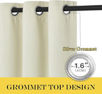 NICETOWN Blackout Kitchen Window Curtain 45 inches Length - Image 2