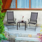 PHI VILLA Outdoor Patio Side Table Set of 2, Outside Coffee Bistro Table - Image 2