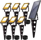 Solar Spotlights Outdoor Waterproof, Zeta 6-in-1 Spot Lights Metal Warm White by Sunlife