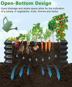 3.0x3.0x1.0ft Raised Garden Bed Kit, Rustproof PP Material Garden Box, Flower - Image 4