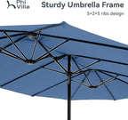 PHI VILLA 15ft Large Patio Umbrellas - Image 7