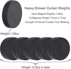 Magnetic Shower Curtain Weights, Rubber Covered Heavy Duty Weights, Prevent - Image 6