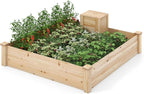 Giantex Raised Garden Bed, Elevated Square Planting Bed by Giantex