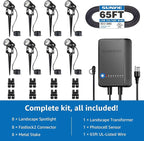 SUNVIE All-In-One LED Landscape Lighting Kit, 3000K Waterproof Outdoor Uplights - Image 7