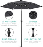 Best Choice Products 7.5ft Outdoor Solar Market Table Patio Umbrella - Image 5