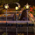 Solar Garden Stake Lights, Moon Sun Star Yard Decorations Outdoor 3 Pack Solar - Image 6