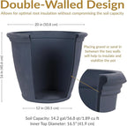 Sunnydaze 20-Inch Anjelica Large Plastic Pot - Image 6