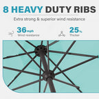 MEWAY 12ft Patio Umbrella Outdoor Table Umbrellas - Image 5