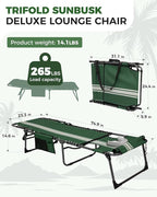 KingCamp 2 Pack Folding Lounge Chair Outdoor, Tanning Chair - Image 3