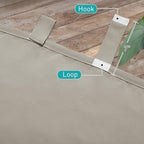 NICETOWN 2 Panels Natural Outdoor Patio Curtainss Waterproof, Detachable Sticky - Image 6