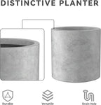 Kante 9.8", 15.7" Dia Round Concrete Planter Set of 3, Modern Style Large - Image 7
