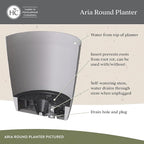 The HC Companies Aria Round Self-Watering Pot - Image 3