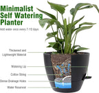 10 inch Self Watering Pots, 2 Pack Plastic Planters - Image 5