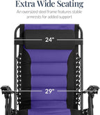 Best Choice Products Oversized Padded Zero Gravity Chair, Folding Outdoor Patio - Image 4