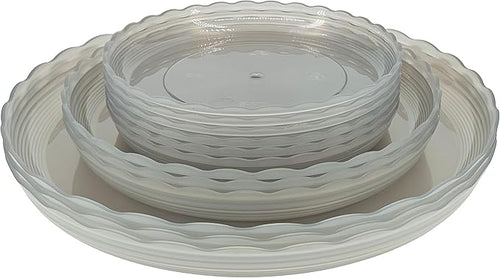 12Pcs Clear Plant Saucer, 6 8 10 Inch Durable Plastic Plant Tray, Round Plant by Lifecouldbesointeresting