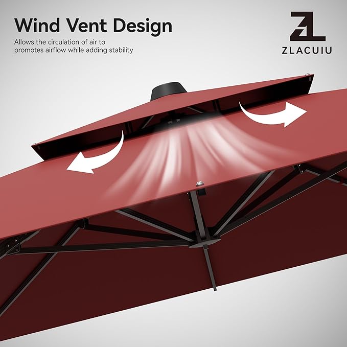 9x12FT Cantilever Patio Umbrella - Image 6