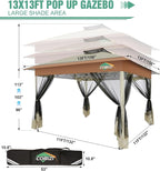 COBIZI Gazebo 13x13 Pop Up Canopy, Gazebos on Clearance - Image 3