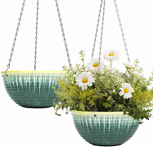 10inch Hanging Planter, 2 Pack Hanging Planters by LesOasis