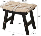 Foot Stool, Bamboo Small Sofa Foot Rest Under Desk, Extra Seating - Image 2