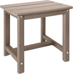 Adirondack Square Side Table, one-Tier Outdoor end Table, Patio Side Table by GARDENSTAR