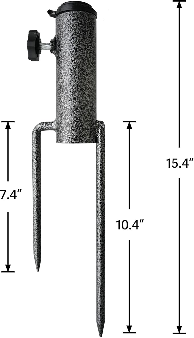 AMMSUN Patio Umbrella Steel Anchor Beach Umbrella Heavy Duty Metal Ground Grass - Image 2