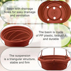Tioncy 50 Pcs Plastic Hanging Planter Round Hanging Pot - Image 3