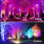 MELPO Led Flood Light 500W Equivalent, RGBW Led Outdoor Lights Colored - Image 3