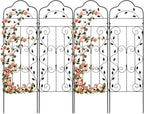 hogardeck 4 Packs 60 * 18 inch Metal Garden Trellis by HOGARDECK